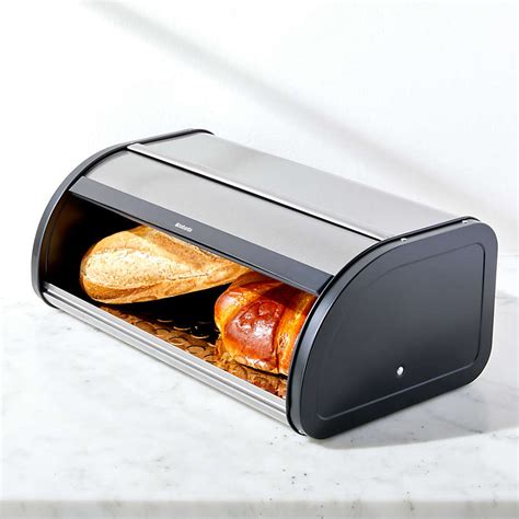 brabantia roll top bread box matte steel fingerprint proof|Brabantia roll top box.